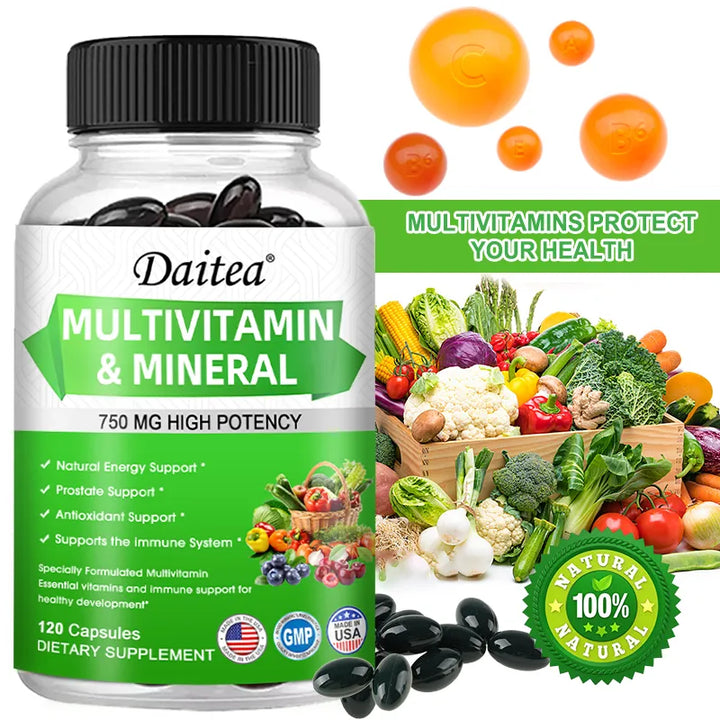 Cápsulas multivitamínicas contêm vitaminas e minerais 