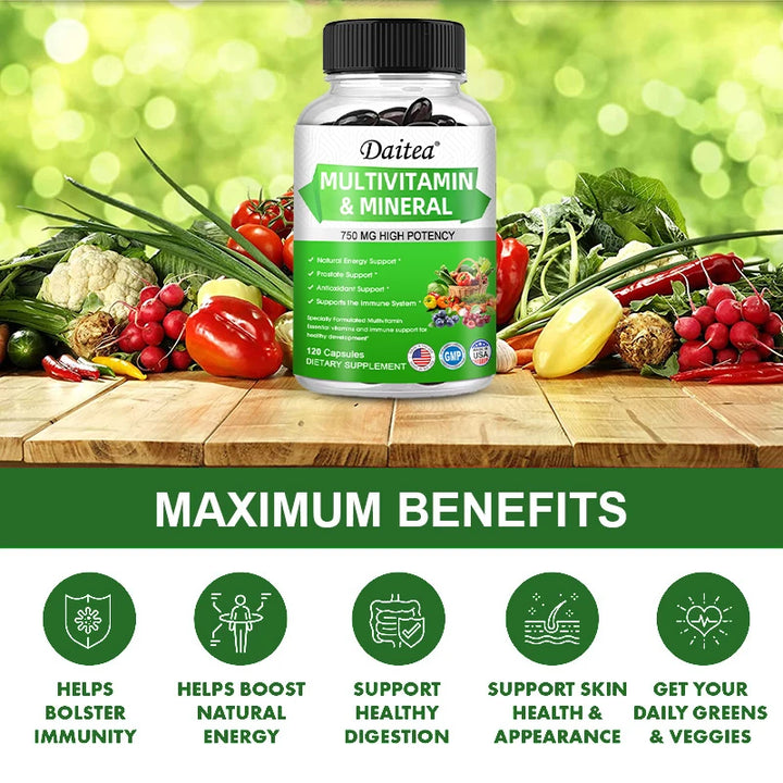 Multivitamin Capsules Contain Vitamins and Minerals