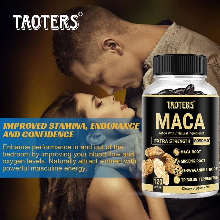 Black Maca Root Capsules Contain Essential Amino Acids, Vitamins and Minerals for Muscle Repair and Anti-fatigue