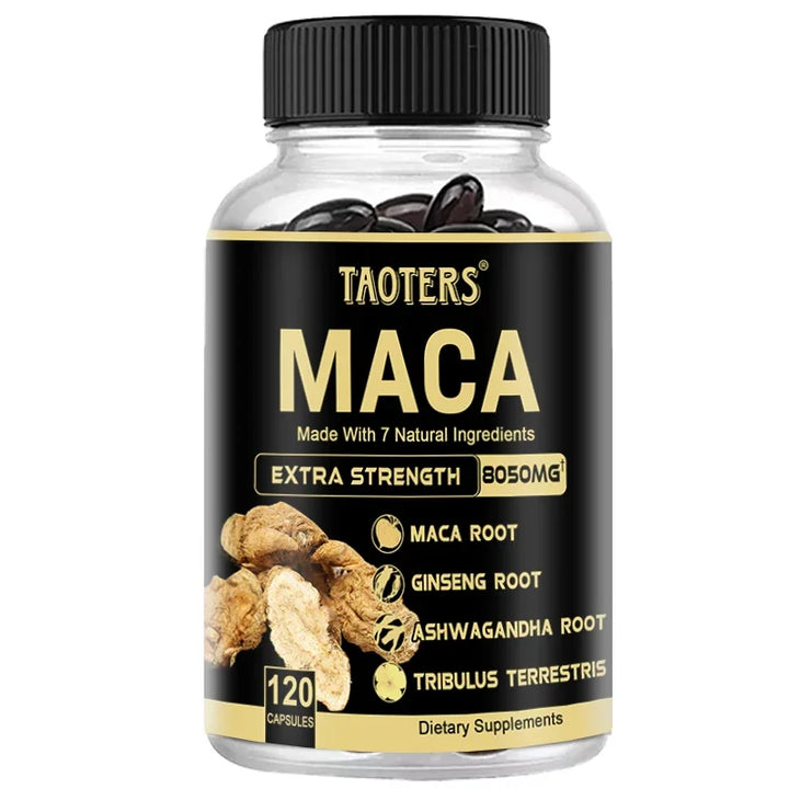 Black Maca Root Capsules Contain Essential Amino Acids, Vitamins and Minerals for Muscle Repair and Anti-fatigue