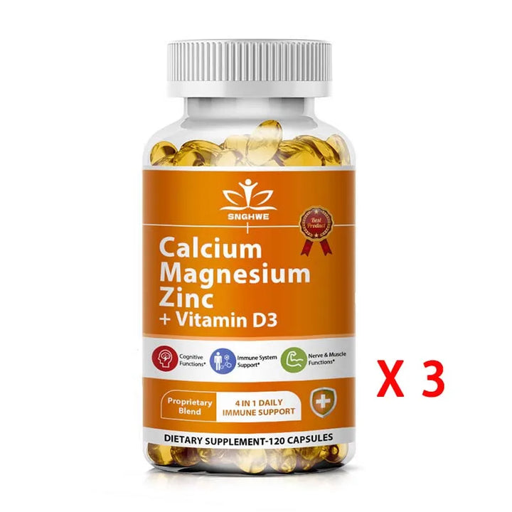 Cápsulas de Cálcio Magnésio Zinco com Vitamina D3 