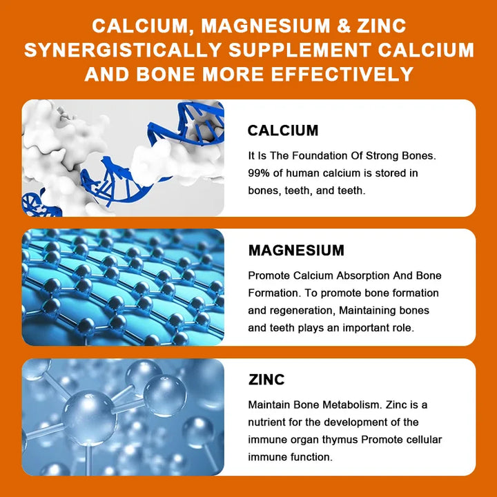 Cápsulas de Cálcio Magnésio Zinco com Vitamina D3 