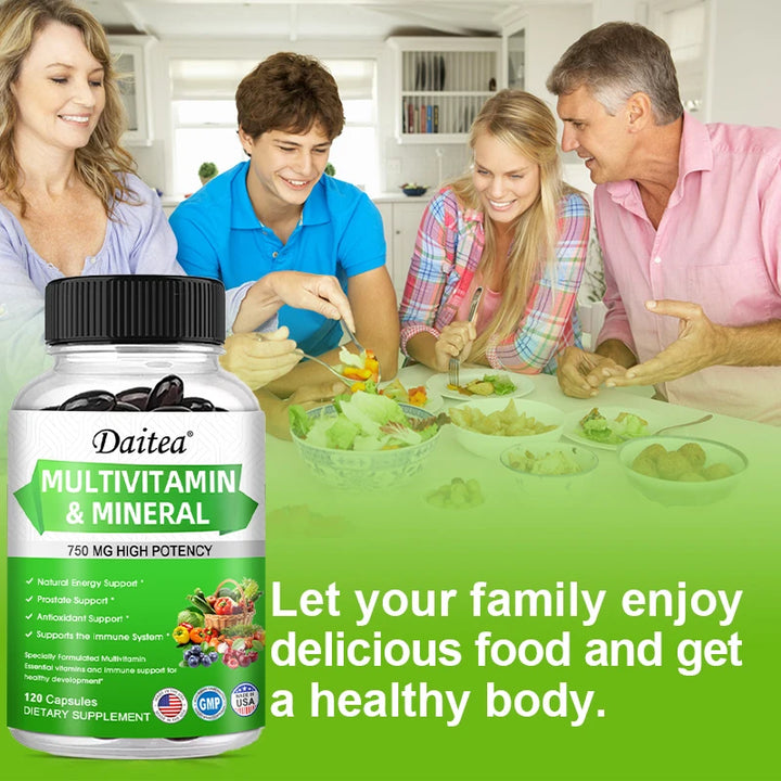 Multivitamin Capsules Contain Vitamins and Minerals