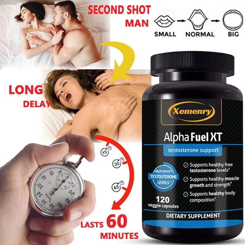 Natural Stamina & Strength Gainer. With Horny Goat Extract, Testosterone Booster for Men