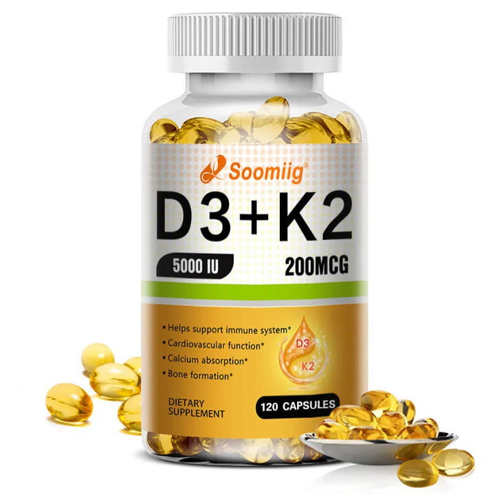 Cápsula vegana de vitamina D3 + K2 