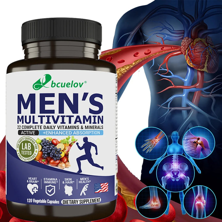 Cápsulas Multivitamínicas Masculinas - Contém B12, B6, B1, Zinco 