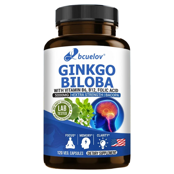 Suplemento de Ginkgo Biloba - Vitamina B6 B12 