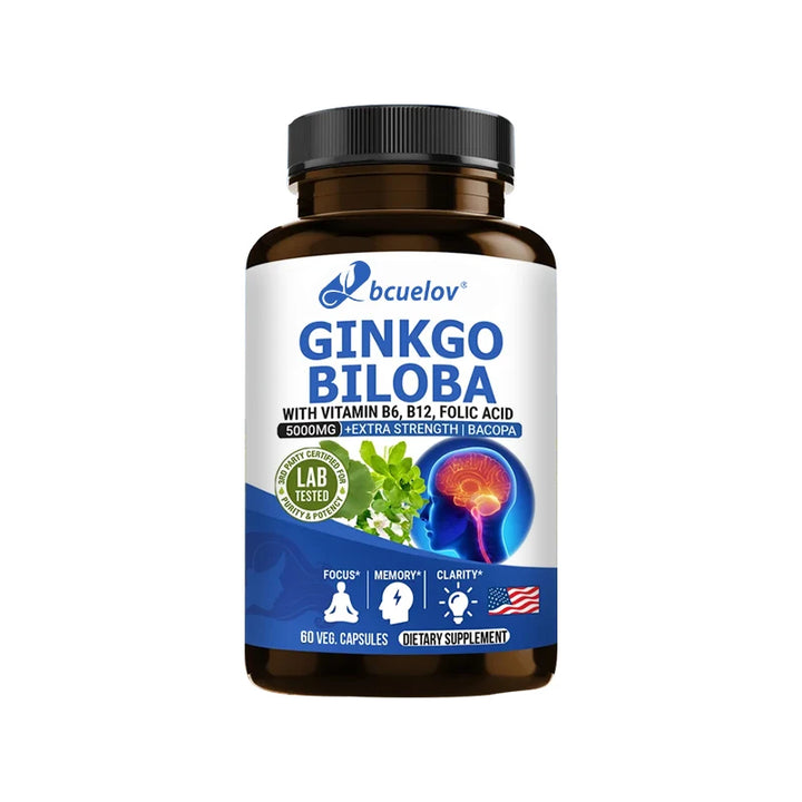 Suplemento de Ginkgo Biloba - Vitamina B6 B12 