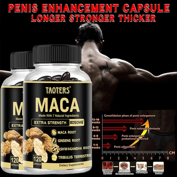 Black Maca Root Capsules Contain Essential Amino Acids, Vitamins and Minerals for Muscle Repair and Anti-fatigue