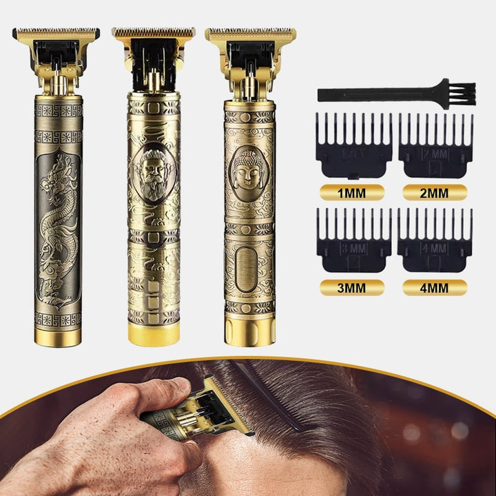 Máquina de cortar cabelo elétrica profissional para barba masculina