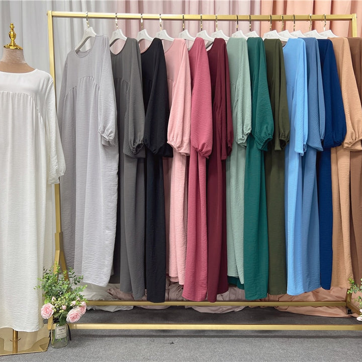 Abayas de cor sólida para mulheres