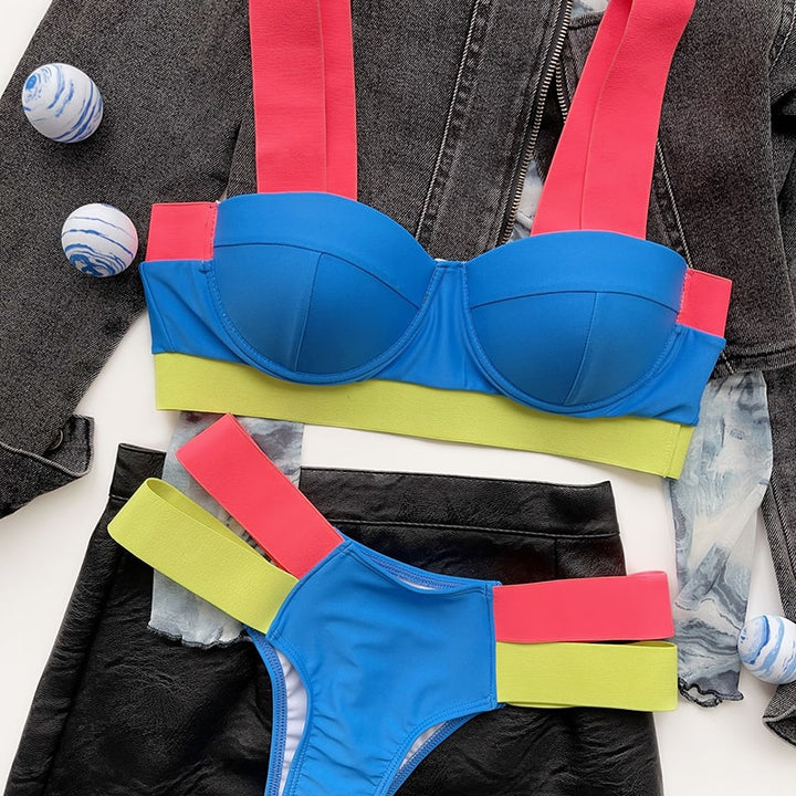 Patchwork Sexy Swimwear