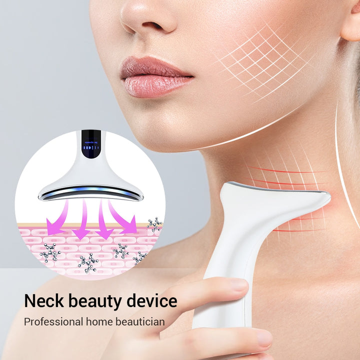 Massageador facial de pescoço LED