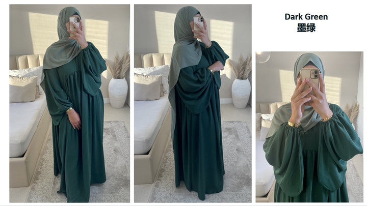 Abayas de cor sólida para mulheres